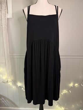 OLD NAVY Black Flowy Tank Summer Dress